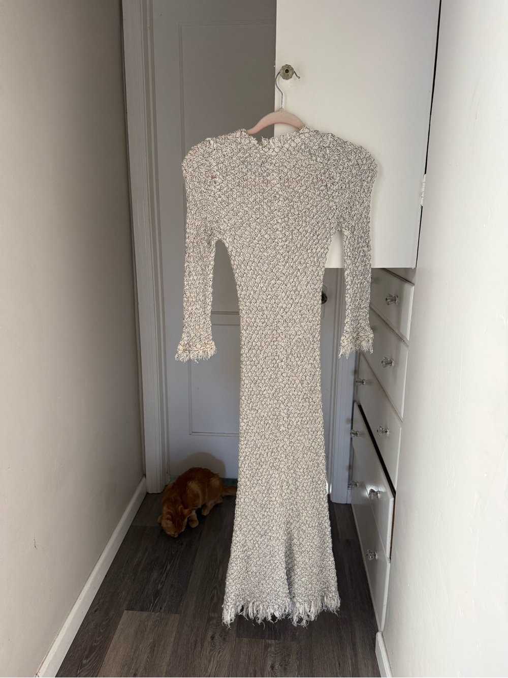 Isabel Marant Cream Knit Long Sleeve Maxi Dress - Picture 7 of 7